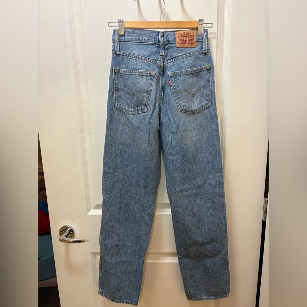 Levi's Light Blue Distressed Flare Jeans - Picture 2 of 4